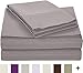 Amazon Basics Lightweight Super Soft Easy-Care Microfiber 4-Piece Bed Sheet Set with 14-Inch Deep Pockets, California King, Dark Gray, Solid