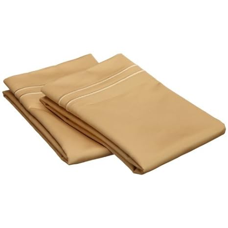 Full Camel Gold Egyptian Comfort 1200 Thread Count Solid Sheet Set