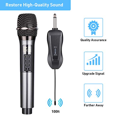 YEOSEN Wireless Microphone Wireless Microphone System with Adjustable