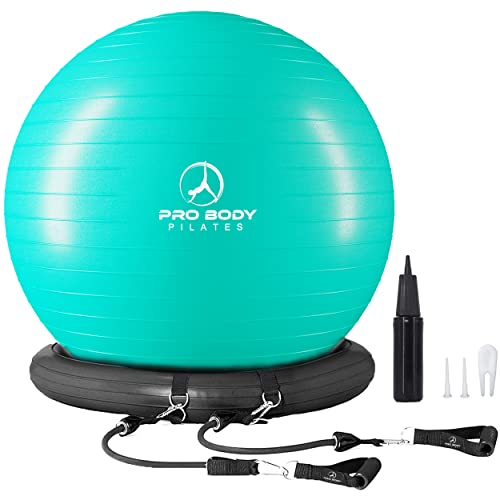 ProBody Pilates Ball Yoga Ball Chair, Exercise Ball Chair with Base or