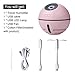 Wireless Humidifier Portable Humidifiers for Travel USB Rechargeable Battery Operated With Ultrasonic Cool Mist Humidifiers for Bedroom Vaporizer Auto Shut-Off for Home Office Baby Camping (Pink)   