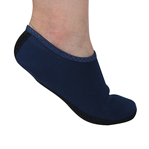 NUWFOR Men Women Yoga Surf Beach Snorkeling Socks Swimming Diving Socks Swim Shoes(Navy,US:9-9.5) - Thumbnail 3