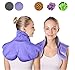 MK Dr Recommended (Bonus Eye mask) Lavender & Grey Microwavable Heating Pad for Neck and Shoulders, Lavender Neck Wrap Microwavable, Lavender Heating Pad Microwavable, Neck Wrap, Anxiety Relief