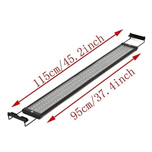 Deckey 25W 144 LED Aquarium Fish Tank Extendable Light LED Blue and White Color Changing Frame Fish Lamp