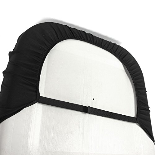 Copap 8pcs Car Seat Covers Black & Red Universal Fit for Trucks, SUVS & Vans w/Storage Bag Airbag Compatible Detachable Headrest (Black & Red)