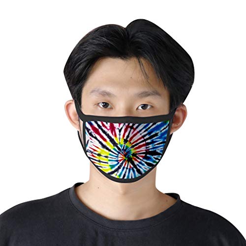 ummboom Men Women Tie Dye Bandana,Washable Fabric Reusable Dust Cotton Face Scarf for Protective Sunset Beach (10pc A)