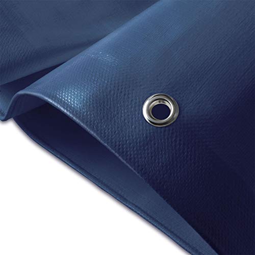 Heavy Duty Tarps | Waterproof Ground Tent Trailer Cover | Multilayered Tarpaulin in Many Sizes and Thicknesses | 15 Mil - Blue - 6' x 8' - Thumbnail 4
