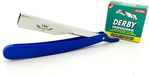 Shaving Knife le rasoir Navaja Zeepk White + 100 single edge Derby blades