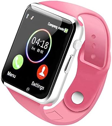 Bluetooth Smart Watch - Wzpiss Unlocked Smartwatch Wrist Watch Fitness Tracker Camera Pedometer SIM Card Slot Compatible iOS iPhones Android Samsung Kids Women Men (Pink)