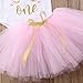 3PCS Unicorn Outfit Newborn Baby Girls 1st Birthday Romper + Tutu Skirt Dress + Headband Clothing Set Pink