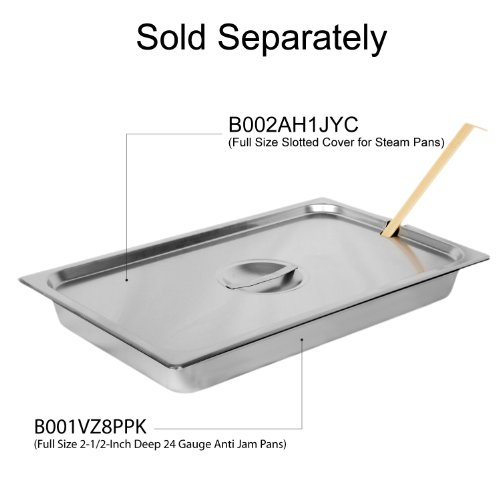 Excellante Full Size 2-1/2-Inch Deep 24 Gauge Anti Jam Pans 3 Excellante Full Size 2-1/2-Inch Deep 24 Gauge Anti Jam Pans - Image 4