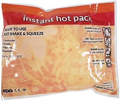 First Voice TS-4516 Disposable Instant Hot Pack, 9" Length x 5" Width (Pack of 18)