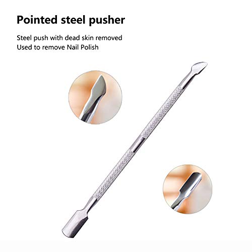 Laza 4 Pcs Cuticle Trimmer Cuticles Pusher Cutter Peeler Scraper Gel Nail Polish Remove Spoon Under Nail Professional Precise Nipper Manicure Pedicure Tools Set for Salon Home Use Fingernails Toenails