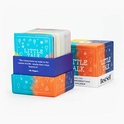 Kids Conversation Starter Little Talk Deck by BestSelf - Powerful Tool to Create and Strengthen Relationships with Children by Cultivating Open and Meaningful Interactions - 150 Engaging Prompts