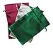 Tarot Bags Festive Colors Satin Bundle of 3: Emerald Green Silver and Wine (5