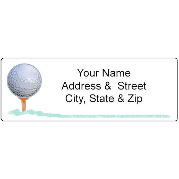 Amazon Com Golf Address Label Customized Return Address Label 90 Labels Office Products