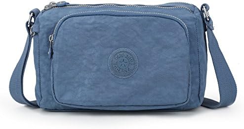 Sumcoa Waterproof Nylon Crossbody Bag Multi Function Light Handbag Casual Shoulder Bag (jeans blue)