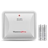 ThermoPro TX-2 Fitting Rainproof Transmitter Additional Outdoor Sensor for ThermoPro TP60S/TP62/TP63/TP63A/TP65A/TP67A Series Indoor Outdoor Thermometer Humidity Monitor, Battery Included