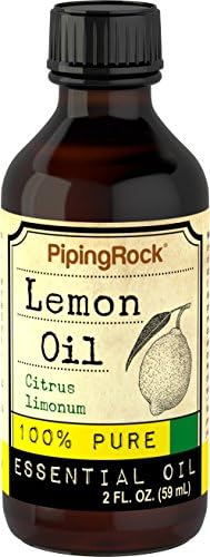 Piping Rock Lemon 100% Pure Essential Oil 2 fl oz (59 ml) Bottle Citrus Limonum Therapeutic Grade