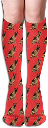 YueluW Women's German Shepherd Repeat Casual Below Knee Socks Tube Stocking Boot Socks Stockings One Size