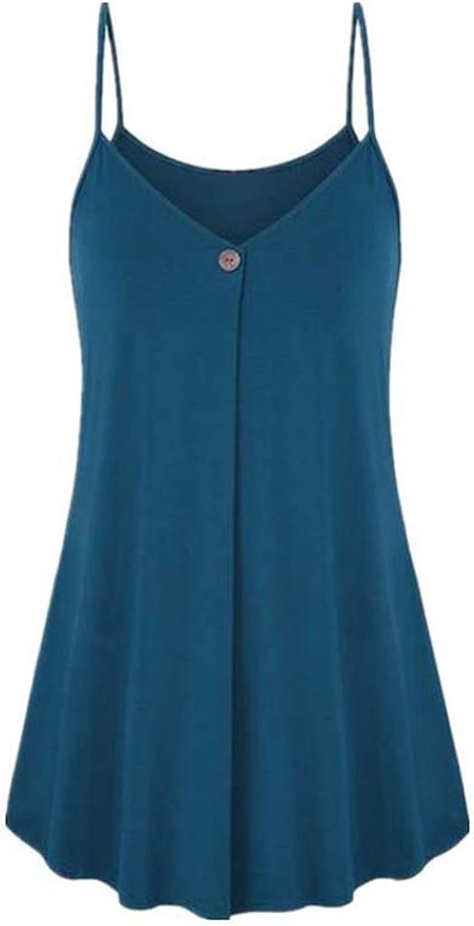 YANYUN 2020 Women Fashion Button Sleeveless Vest Top Summer Plus Size Wedding Party Beach Casual Sexy Tank Loose Cute Tshirt