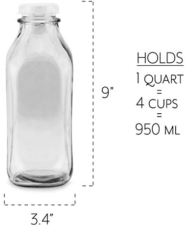 Milchflaschen in quartgroesse