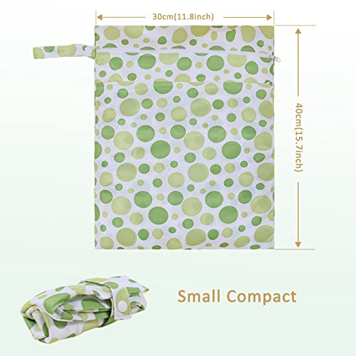 TDIAPERS Baby Cloth Diaper Wet Dry Bags with Two Zippered Pockets