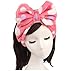 Shintop Women Fashion Lovely Soft Carol Fleece Bowknot Bow Makeup Cosmetic Shower Elastic Hair Band Hairlace Headband (Red)