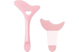 SUMEITANG Eyeliner Stencils 2Pcs Reusable Silicone Eyeliner Aid Mascara Shield Multifunctional Makeup Stencil for Beginners Eyeliner Eyelash Eyeshadow Lipstick Applicator Guide Tool Easy to Use-Pink
