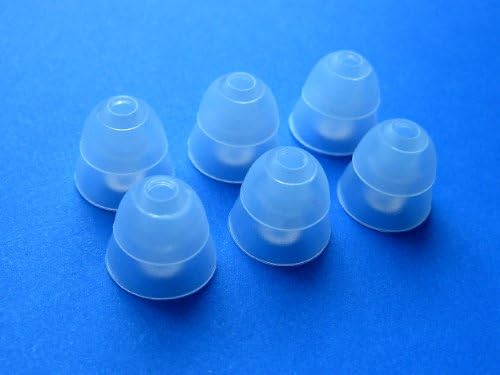 6 Large (L) Clear Double (2 Layer) Flange Earbuds Eartips Set for Westone UM1, UM2, UM2 RC, UM3, UM3 RC, UM3X, UM3x RC and Westone 1, 2, 3, 4, 4R In-Ear Stereo Earphones Headset