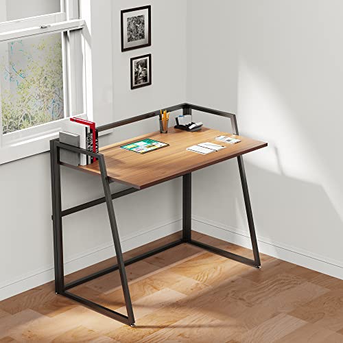 DESIGNA Small Folding Computer Desk, Small Desks for Small Spaces, 41