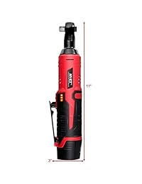Goplus   Juego de llaves de carraca inalámbricas de 12 V y 3 8 pulgadas con velocidad ajustable 280 ± 10   rpm, con batería de iones de litio de 1500 mAh y cargador