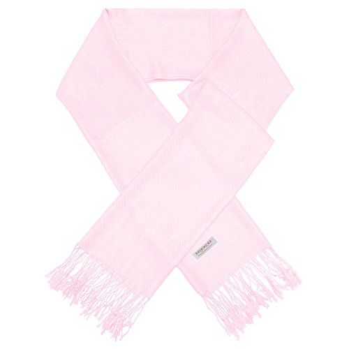 Pashmina Wedding Large Soft Plain Shawl/Wrap/Scarf for Women (Baby Pink)