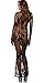 Tease Women's Long Black Stretch Lace Gown, One Size