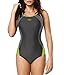 Gwinner Women's Alinka One Piece Athletic Swimsuit - XL - graphite/green