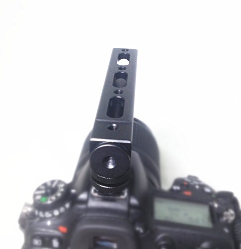 Riqiorod Video Stabilizing Top Handle & Cold Shoe Extender for Canon EOS, Nikon, Olympus & Pentax DSLR Cameras Video Light Camera Monitor