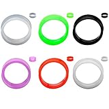 Super Thin Walled Silicone Double Flared Tunnels - Sold As a Pair - 6 Sizes to Choose From