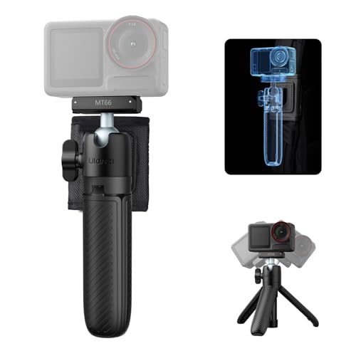 ULANZI MT66 Magnetic Mini Extension Rod Tripod for DJI Osmo Action 5 Pro/4/3/Osmo 360, with Backpack Velcro Strap for Vlog Video Recording, Multi-Modes Backpack Clip/Selfie Stick/Handle Grip