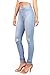 Vibrant Women's Juniors Faded Ripped Knee High Waist Skinny Jeans
