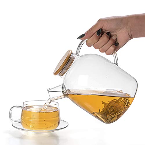 Tealyra Glass Stovetop Kettle 60ounce Teapot Heat Resistant