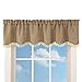 Collections Etc Charming Rustic Burlap Brown and Cream Lace Window Valance with Rod Pocket for Easy Hanging, Brown
