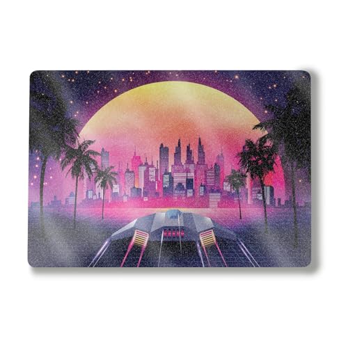 Glossy Glitter Laptop Skin Compatible with Alienware M18 R2 (2024) - Synthwave…