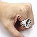 ELFASIO Men Stainless Steel Rings The Seal of Solomon Pentacle of Solomon The King Key of Solomon Seal Symbol Wiccan Jewelry