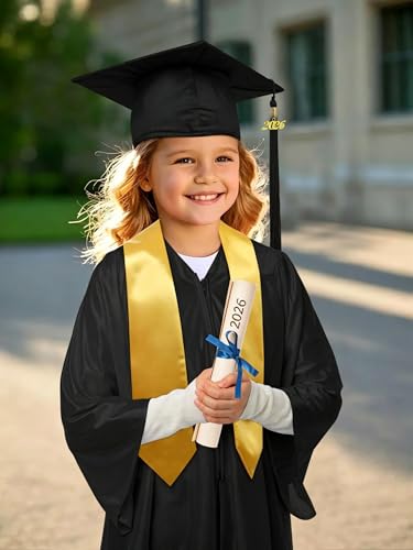 GOGOBAO Kindergarten Graduation Cap and Gown Set with Tassel 2025 Charms Graduations Stoles for Kid Preschool