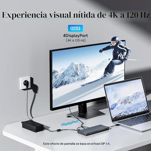 WAVLINK 12-in-1 USB-C Docking Station, 100W Power Delivery, 2DP+HDMI, 4 USB-A, 2 USB-C Gigabit Ethernet 10 GPS, Triple Display Laptop Docking Station.