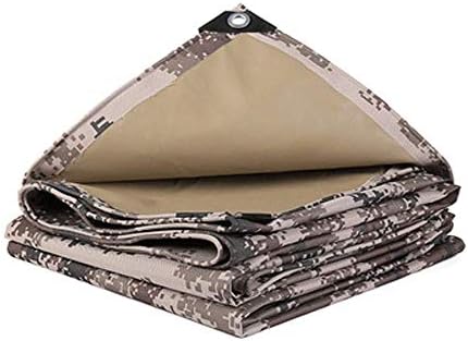 ATR Camouflage tarpaulin, Waterproof heavy duty tarpaulin, Suitable for camo article coverage, garden decoration, outdoor camping, camp tent, multi-size options, desert color (size: 1.5 * 2m)
