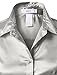RK RUBY KARAT Womens Satin Silk Work Button Down Blouse Shirt with Cuffs