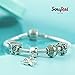 SOUFEEL May Birthstone Charm Dark Green Swarovski Crystal 925 Sterling Silver Charms Fit European Bracelet