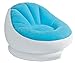 Intex Inflatable Colorful Cafe Chaise Lounge Chair + Ottoman, Blue | 68572E-B