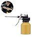 IONDA High Pressure Pistol Hand Pump Oiler Can Detachable Metal Straight Rigid Spout Manual Pump Oil Tool 8 oz Capacity Refillable